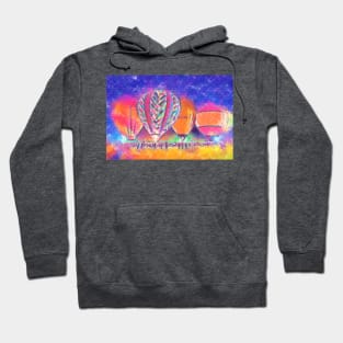 Hot Air Balloons Night Festival In Pastel Hoodie